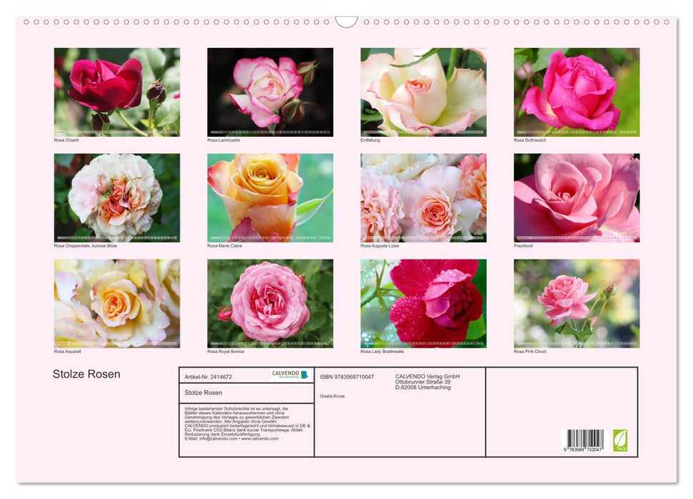 Stolze Rosen (CALVENDO Wandkalender 2027)