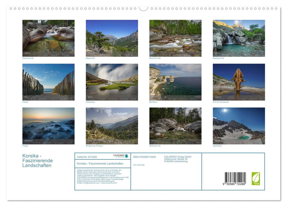 Korsika - Faszinierende Landschaften (CALVENDO Premium Wandkalender 2027)