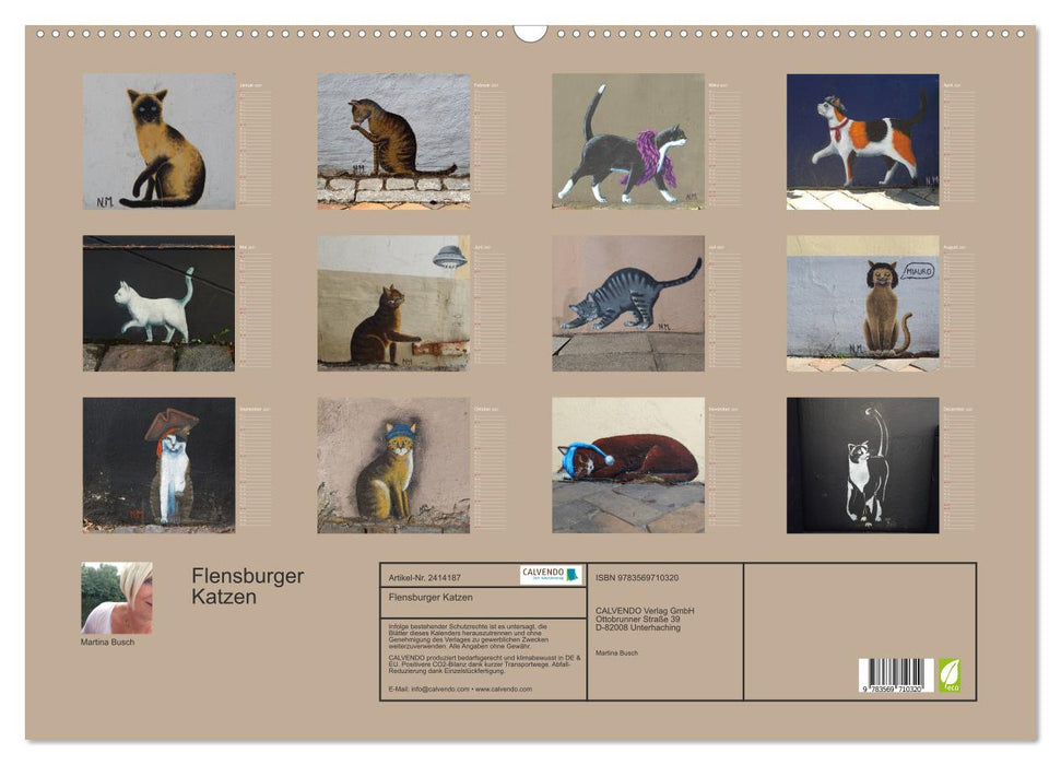 Flensburger Katzen (CALVENDO Wandkalender 2027)