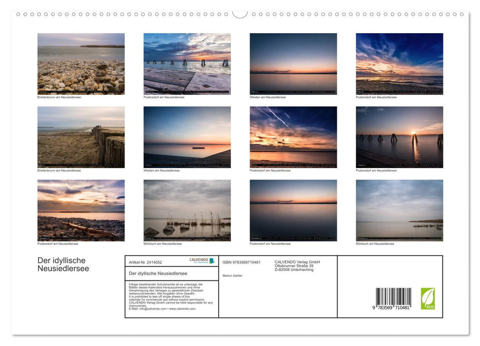 Der idyllische Neusiedlersee (CALVENDO Premium Wandkalender 2027)