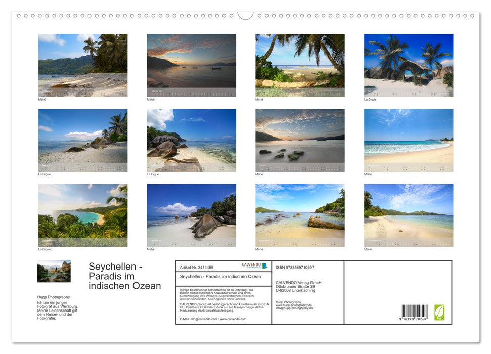 Seychellen - Paradis im indischen Ozean (CALVENDO Wandkalender 2027)