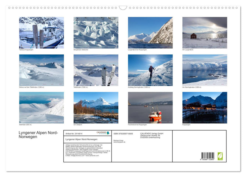 Lyngener Alpen Nord-Norwegen (CALVENDO Wandkalender 2027)