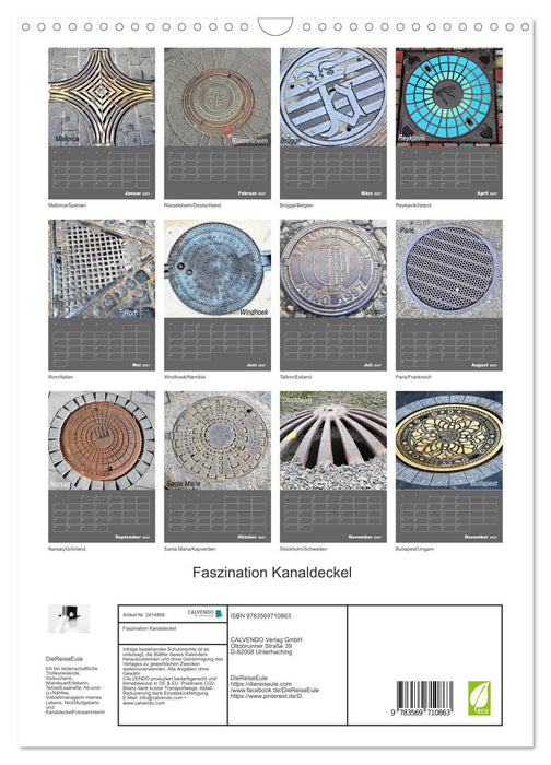 Faszination Kanaldeckel (CALVENDO Wandkalender 2027)