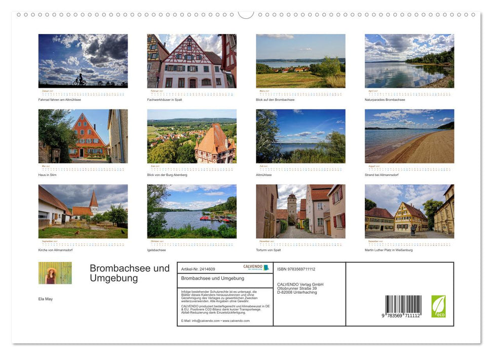 Brombachsee und Umgebung (CALVENDO Premium Wandkalender 2027)