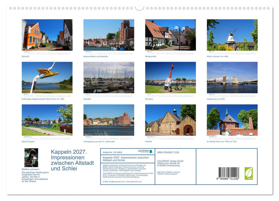 Kappeln 2027. Impressionen zwischen Altstadt und Schlei (CALVENDO Premium Wandkalender 2027)