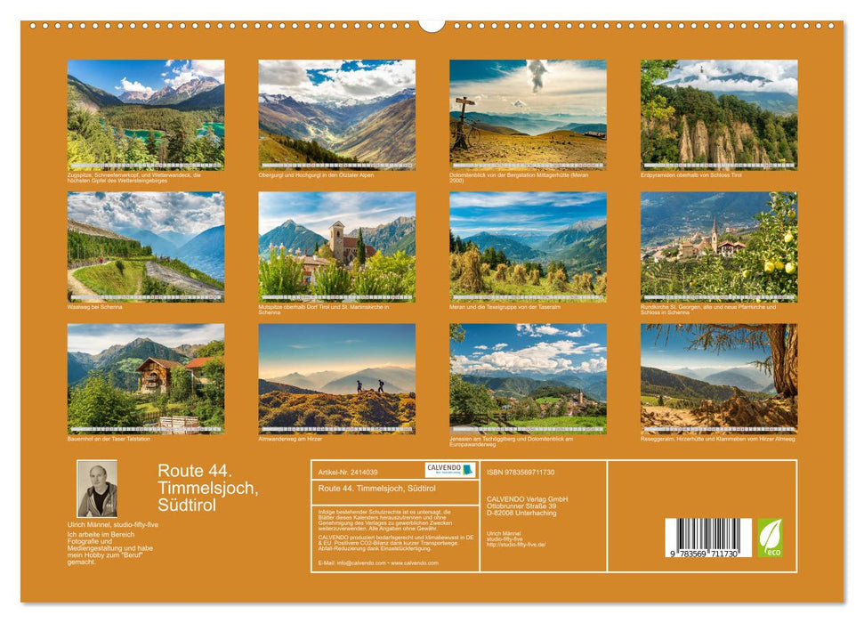 Route 44. Timmelsjoch, Südtirol (CALVENDO Premium Wandkalender 2027)