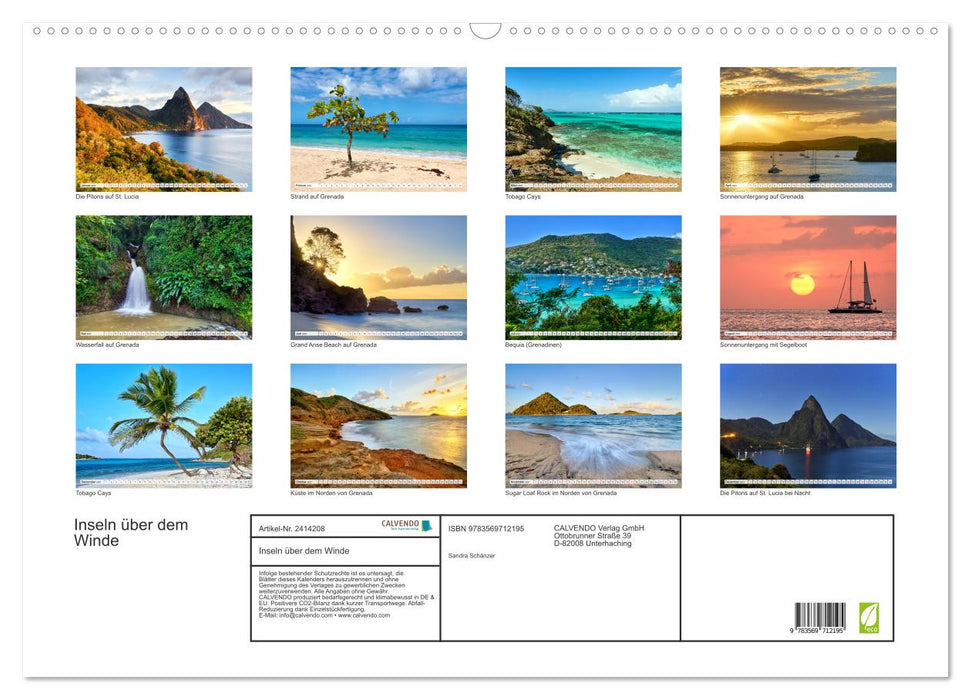 Inseln über dem Winde (CALVENDO Wandkalender 2027)