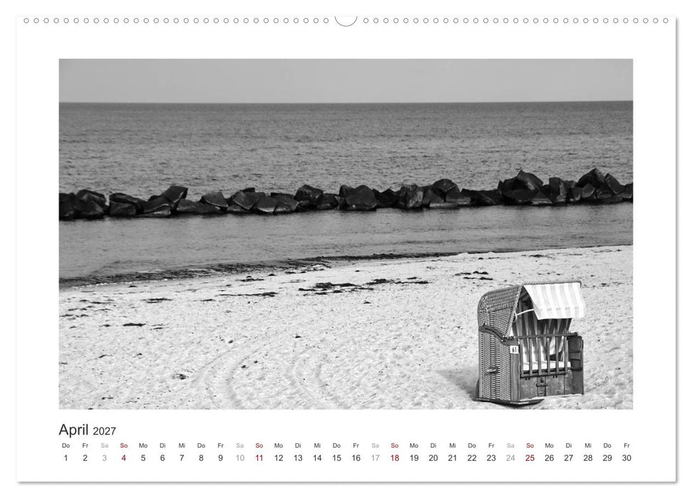 Monochrom Meer (CALVENDO Wandkalender 2027)