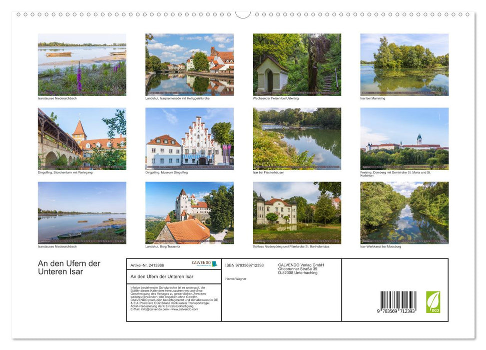 An den Ufern der Unteren Isar (CALVENDO Premium Wandkalender 2027)
