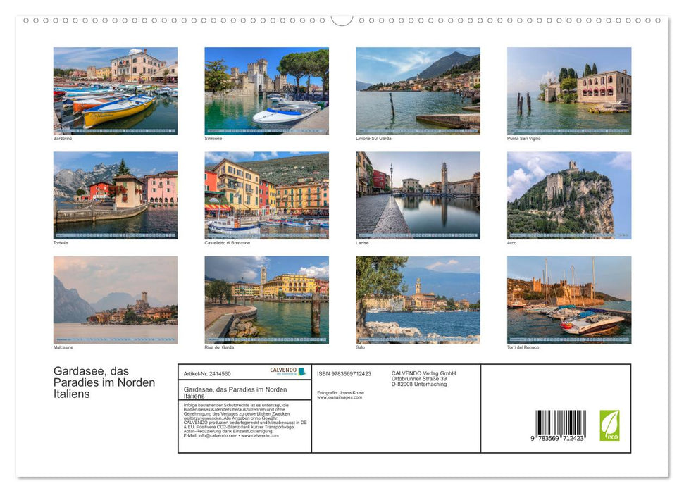 Gardasee, das Paradies im Norden Italiens (CALVENDO Premium Wandkalender 2027)