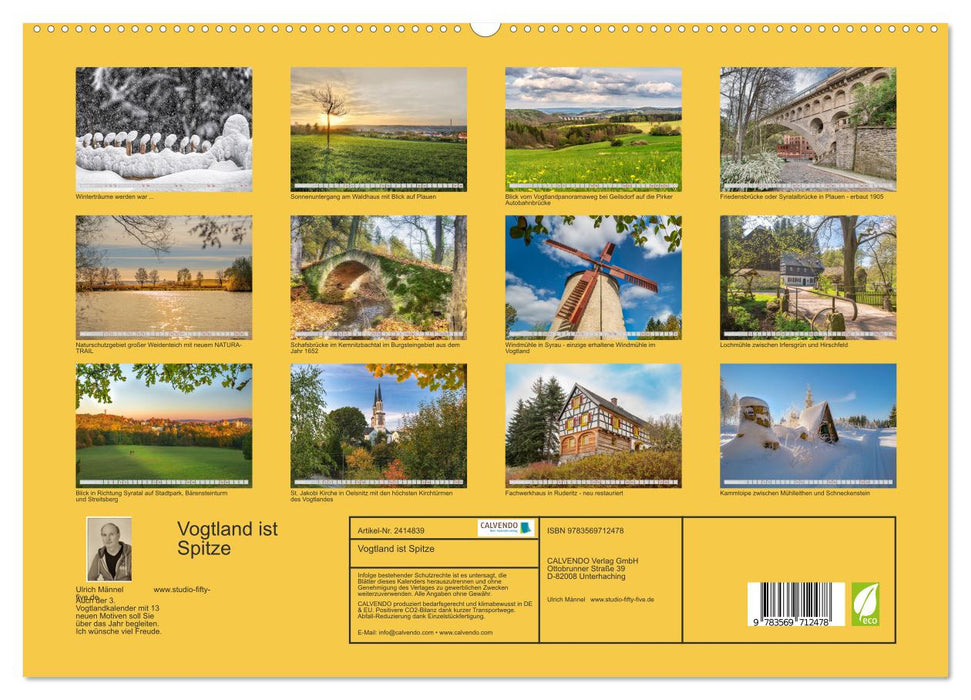 Vogtland ist Spitze (CALVENDO Premium Wandkalender 2027)