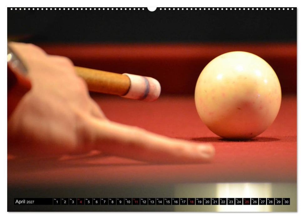 Billard. Konzentration - Sport - Spannung (CALVENDO Premium Wandkalender 2027)