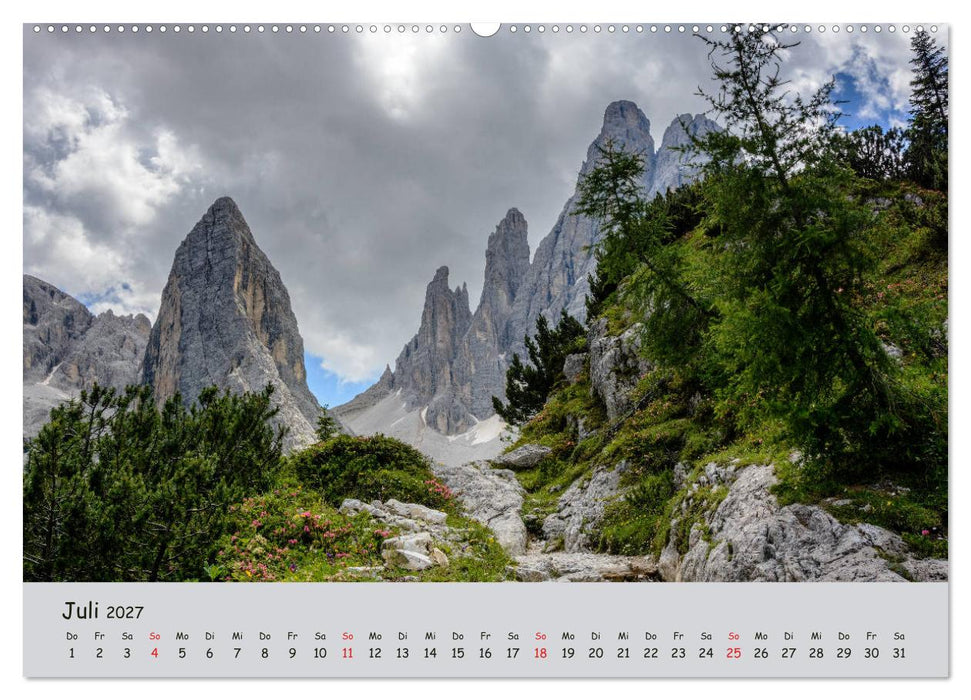 Wandern in den Dolomiten (CALVENDO Premium Wandkalender 2027)