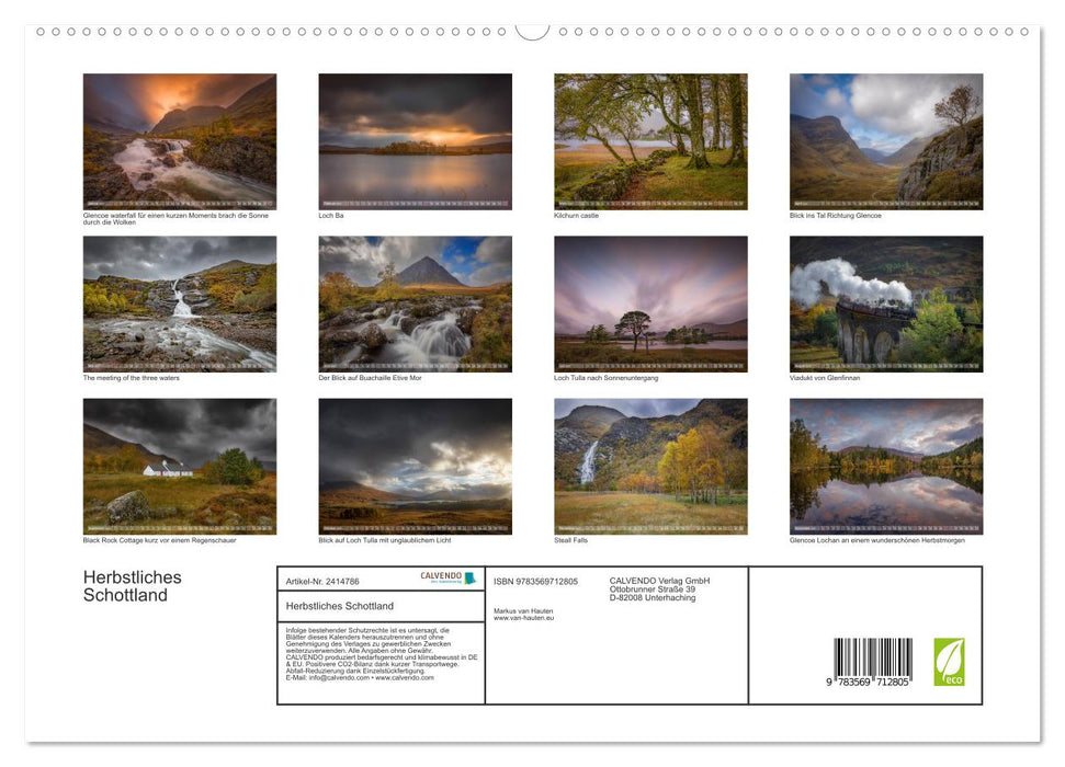 Herbstliches Schottland (CALVENDO Premium Wandkalender 2027)