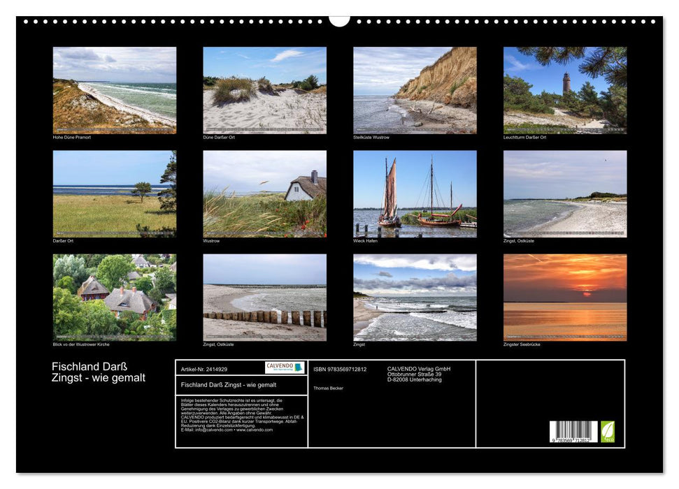 Fischland Darß Zingst - wie gemalt (CALVENDO Wandkalender 2027)