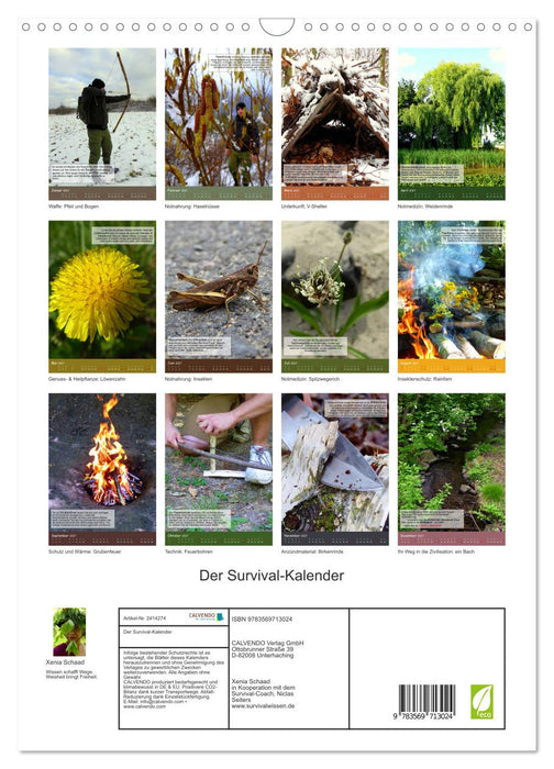 Der Survival-Kalender (CALVENDO Wandkalender 2027)