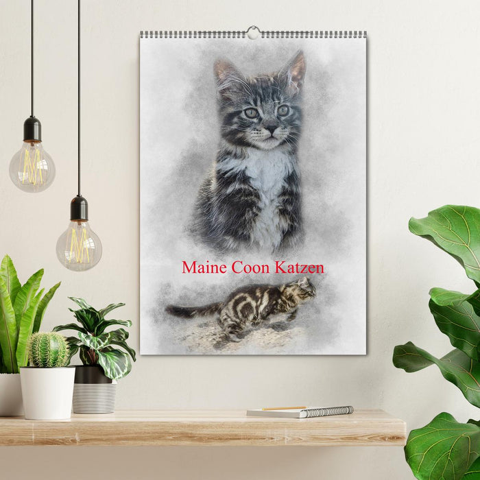 Maine Coon Katzen (CALVENDO Wandkalender 2027)