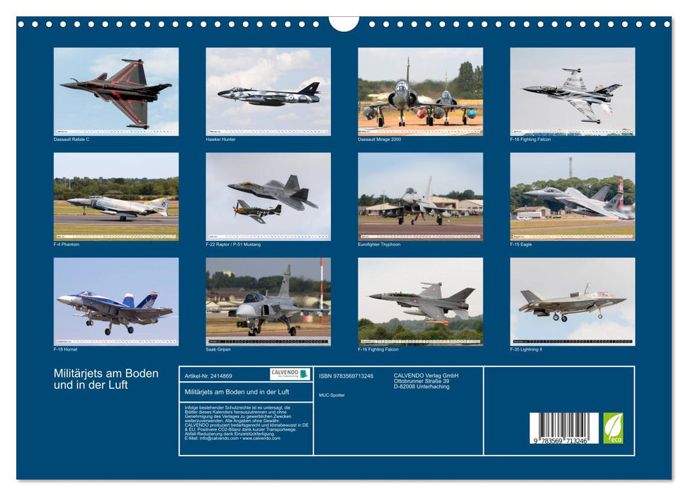 Militärjets am Boden und in der Luft (CALVENDO Wandkalender 2027)