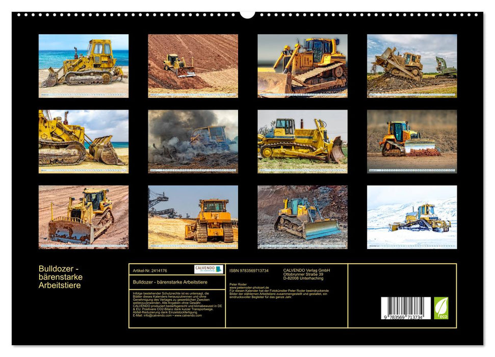 Bulldozer - bärenstarke Arbeitstiere (CALVENDO Premium Wandkalender 2027)