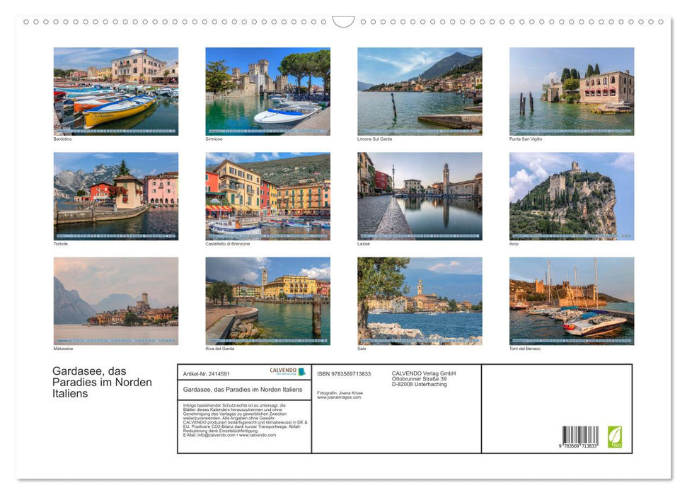 Gardasee, das Paradies im Norden Italiens (CALVENDO Wandkalender 2027)