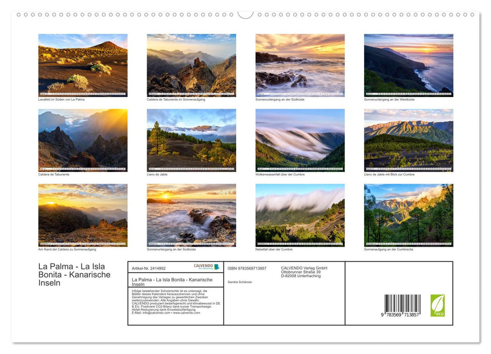 La Palma - La Isla Bonita - Kanarische Inseln (CALVENDO Premium Wandkalender 2027)