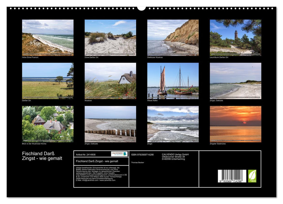 Fischland Darß Zingst - wie gemalt (CALVENDO Premium Wandkalender 2027)