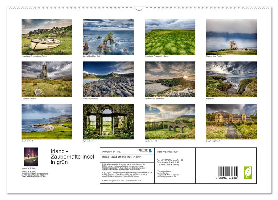 Irland - Zauberhafte Insel in grün (CALVENDO Premium Wandkalender 2027)