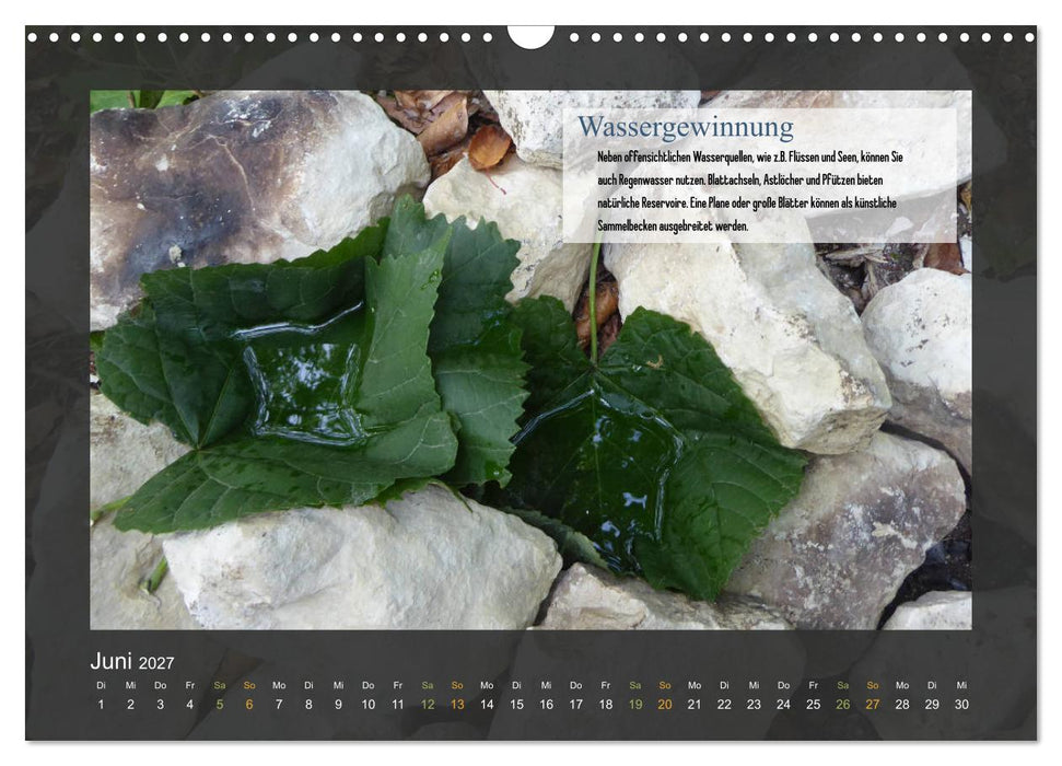 Outdoor-Survival-Kalender (CALVENDO Wandkalender 2027)