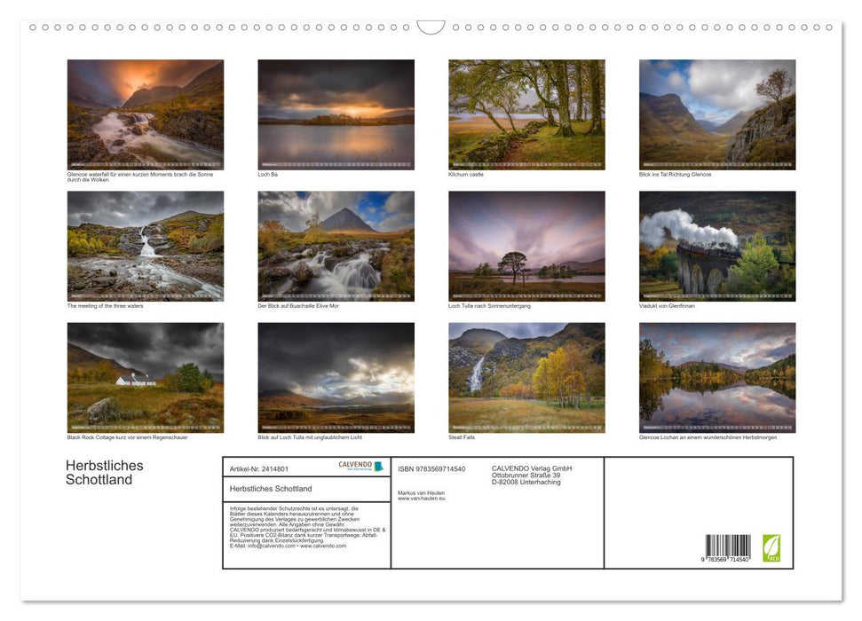 Herbstliches Schottland (CALVENDO Wandkalender 2027)