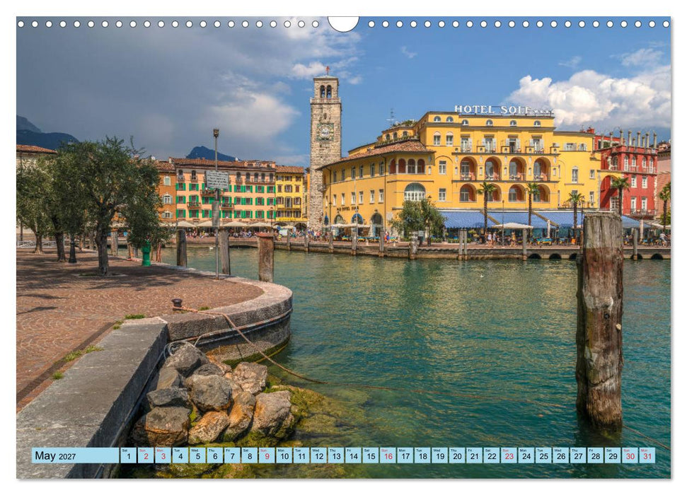 Lake Garda Mediterranean oasis in Northern Italy (CALVENDO Monthly Calendar 2027)