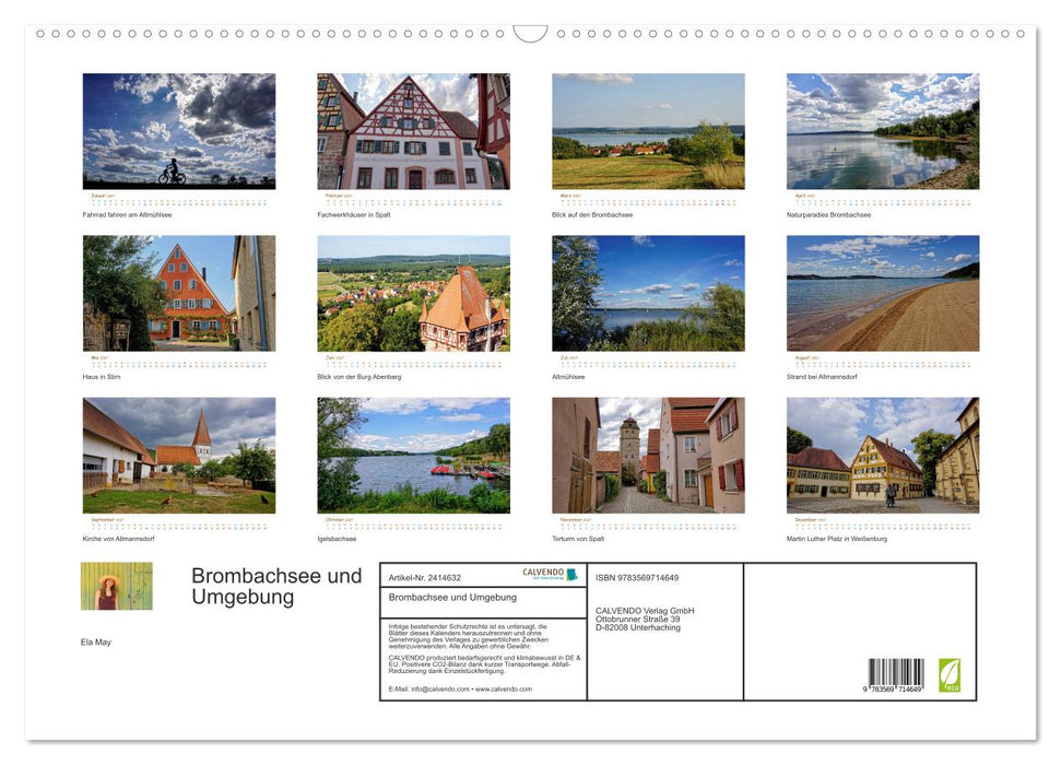 Brombachsee und Umgebung (CALVENDO Wandkalender 2027)