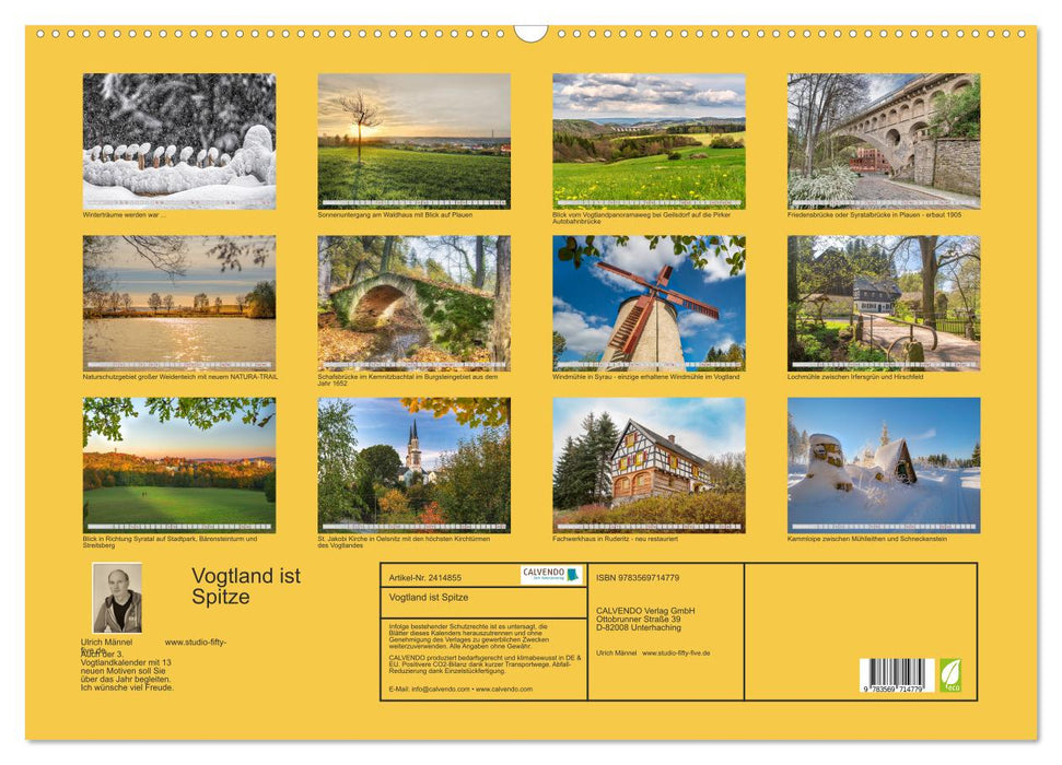 Vogtland ist Spitze (CALVENDO Wandkalender 2027)