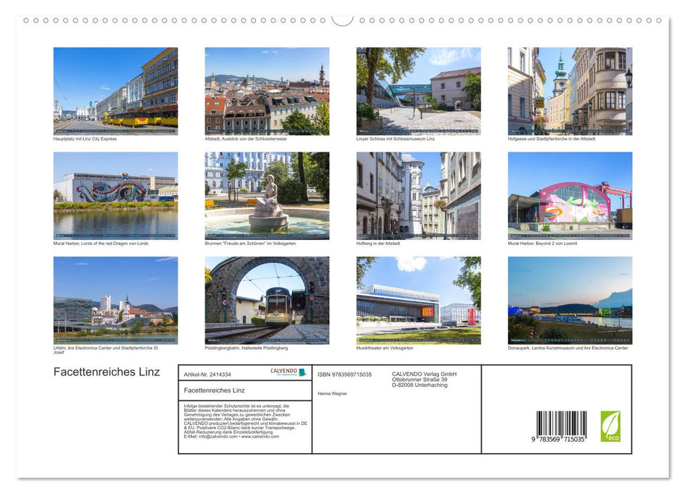 Facettenreiches Linz (CALVENDO Premium Wandkalender 2027)
