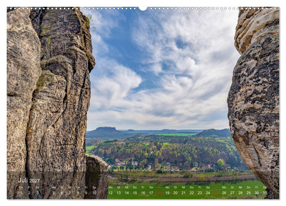 Elbsandsteingebirge - Rund um die Bastei (CALVENDO Premium Wandkalender 2027)