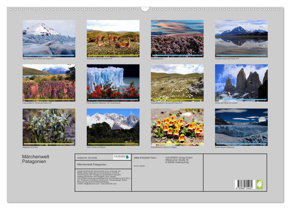 Märchenwelt Patagonien (CALVENDO Wandkalender 2027)