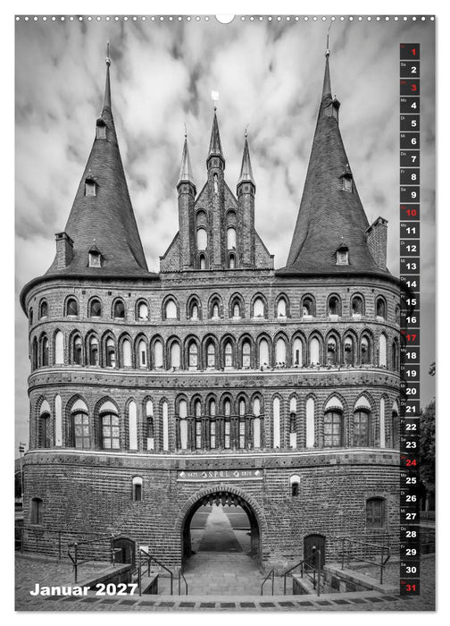 LÜBECK Monochrome Momente (CALVENDO Wandkalender 2027)