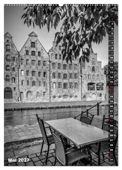 LÜBECK Monochrome Momente (CALVENDO Wandkalender 2027)