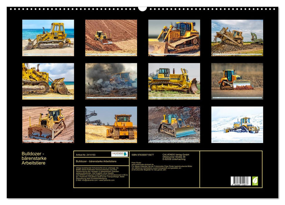 Bulldozer - bärenstarke Arbeitstiere (CALVENDO Wandkalender 2027)