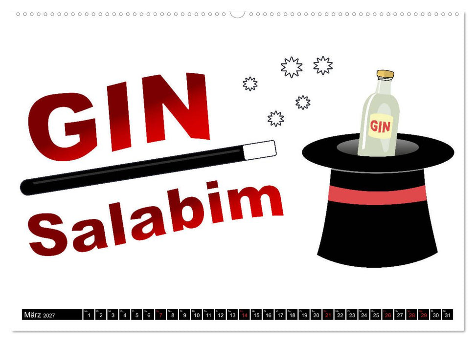 Gin & Tonic Die Besten Sprüche und Wortspiele (CALVENDO Premium Wandkalender 2027)