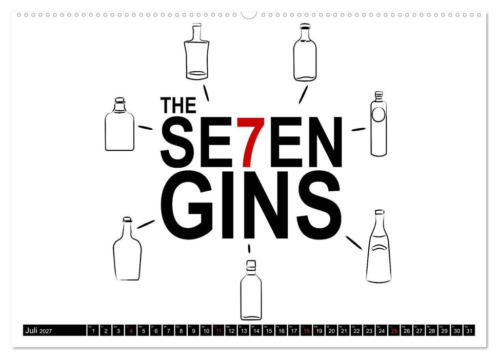 Gin & Tonic Die Besten Sprüche und Wortspiele (CALVENDO Premium Wandkalender 2027)