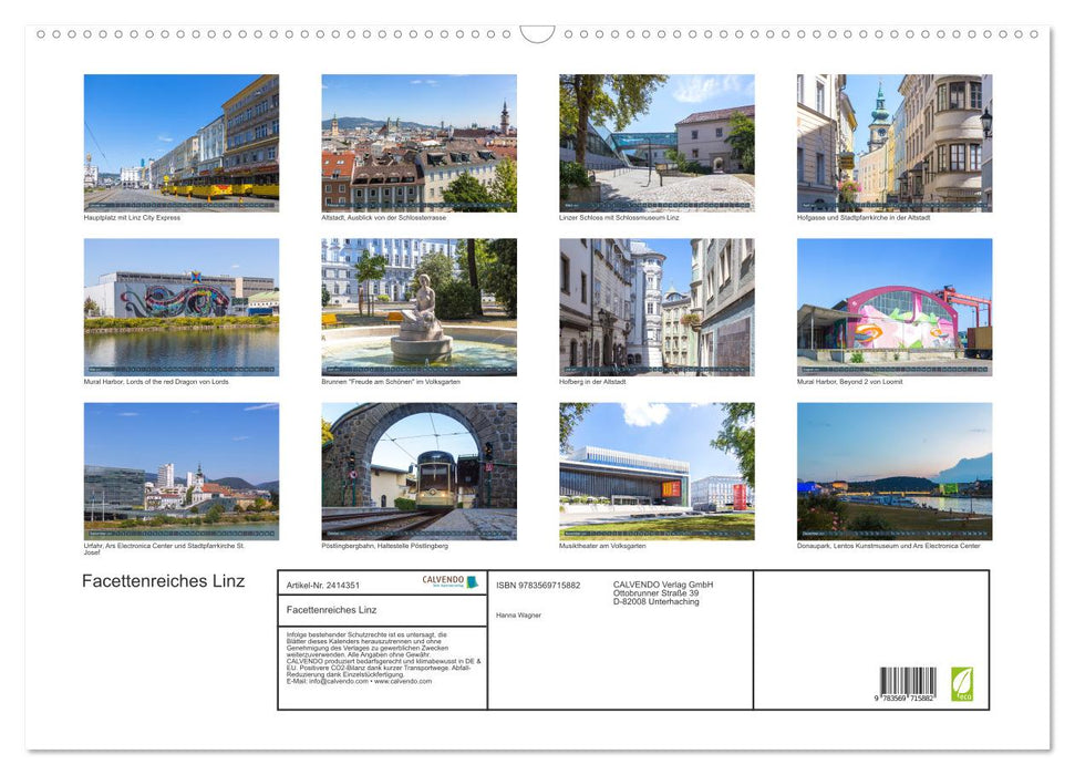 Facettenreiches Linz (CALVENDO Wandkalender 2027)