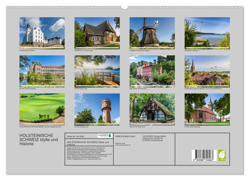 HOLSTEINISCHE SCHWEIZ Idylle und Historie (CALVENDO Premium Wandkalender 2027)