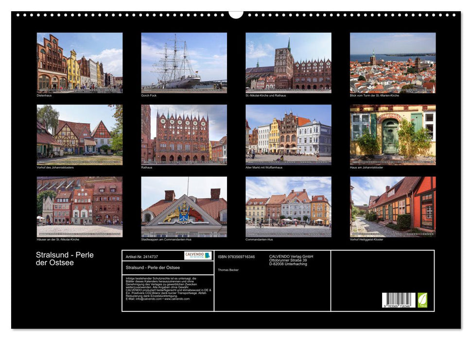 Stralsund - Perle der Ostsee (CALVENDO Wandkalender 2027)