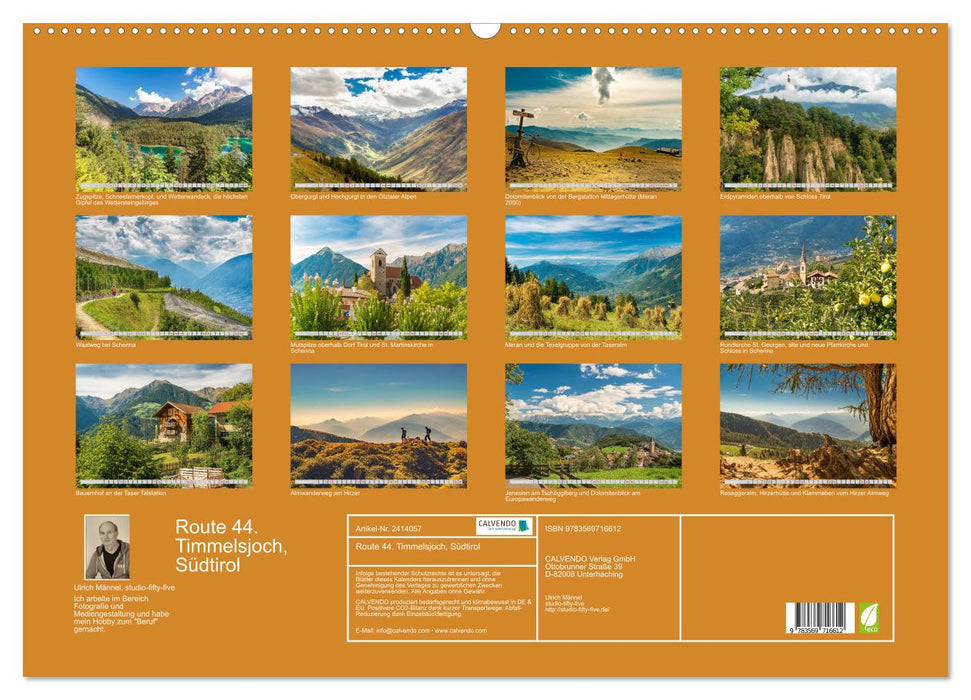 Route 44. Timmelsjoch, Südtirol (CALVENDO Wandkalender 2027)