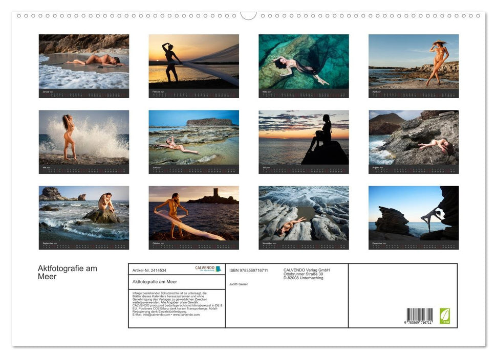 Aktfotografie am Meer (CALVENDO Wandkalender 2027)