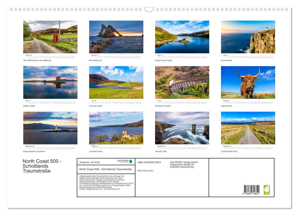 North Coast 500 - Schottlands Traumstraße (CALVENDO Wandkalender 2027)