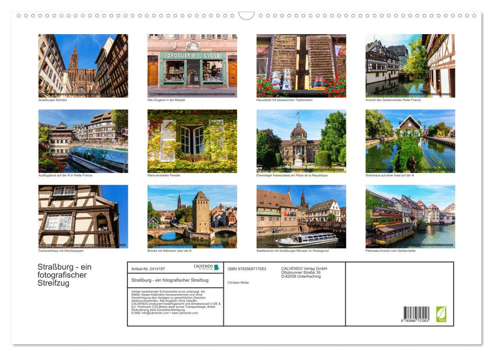 Straßburg - ein fotografischer Streifzug (CALVENDO Wandkalender 2027)