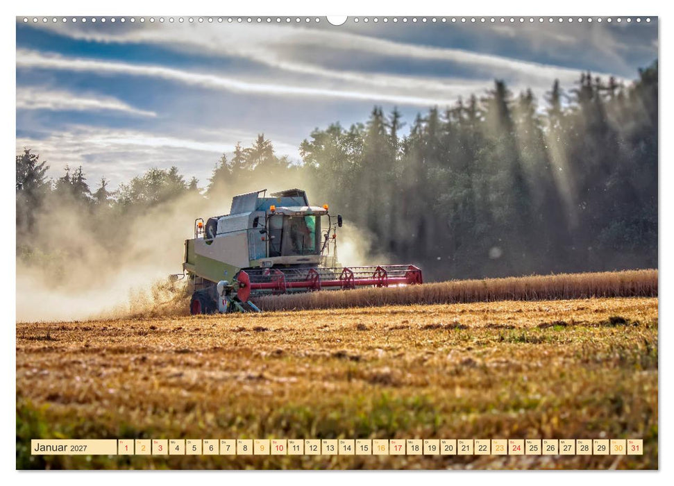 Giganten in der Landwirtschaft - Mähdrescher (CALVENDO Premium Wandkalender 2027)