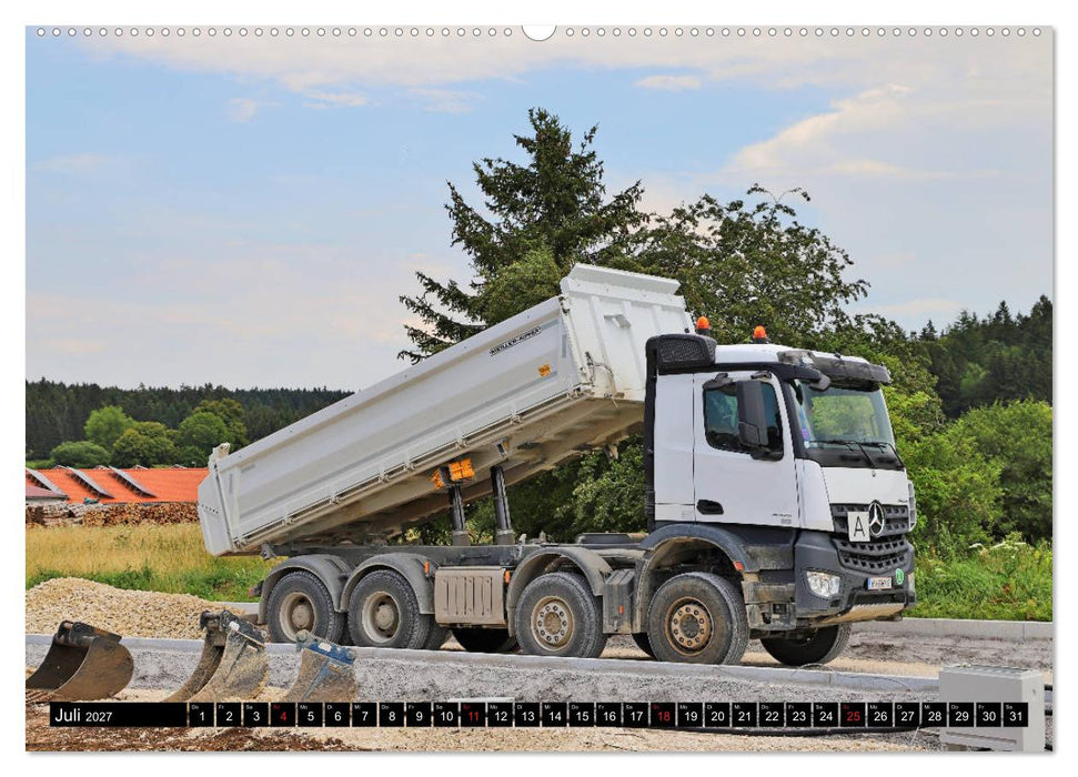 Baufahrzeuge auf der Baustelle (CALVENDO Premium Wandkalender 2027)