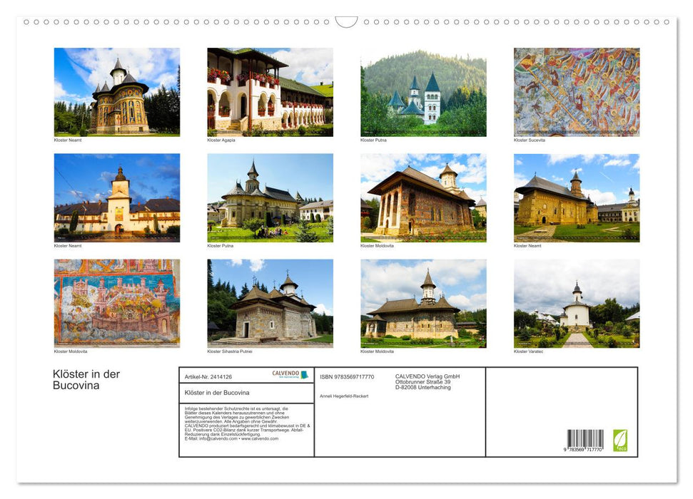 Klöster in der Bucovina (CALVENDO Wandkalender 2027)